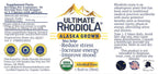 Ultimate Rhodiola® Alaska Grown, Alcohol Free, Certified Organic Rhodiola rosea Tincture, CO2 extracted, Reduce Stress, Improve Energy and Mood, Adaptogen, Nootropic, 3rd Party Tested
