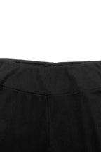 Rib Knit High Waist Slit Leggings Women UK