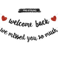RICHHHA Glitter Black Welcome Back Banner – Pre-assembled, Easy Hang