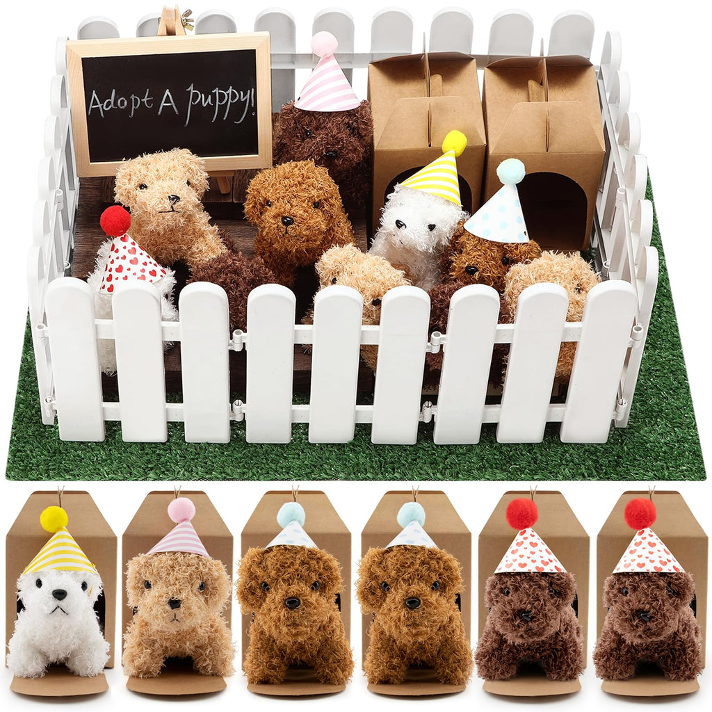 Rigibright 90-Piece Adopt A Puppy Party Favors Set – Mini Plush Dogs & Accessories