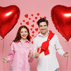 RIMYIUKU 4-Pack 36-Inch Red Heart Shaped Mylar Balloons – Self-Sealing & Reusable