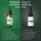 (3-Pack) High Potency Hemp Oil 25,000 Max Strength - Organic, Vegan, Non-GMO