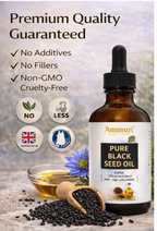 Pure Organic Black Seed Oil for Skin, Hair & Wellness | Ammuri