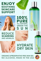 Ammuri Bio Aloe Vera Gel 300g – Reines Naturprodukt, 5er-Pack für Gesicht & Körper