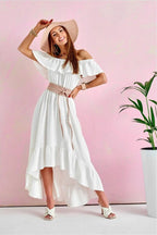 Roco Fashion asymmetrical maxi dress is made of soft, pleasant fabric that will provide comfort to the most demanding women.