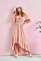Roco Fashion asymmetrical maxi dress is made of soft, pleasant fabric that will provide comfort to the most demanding women.