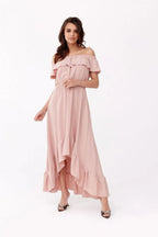 Roco Fashion asymmetrical maxi dress is made of soft, pleasant fabric that will provide comfort to the most demanding women.
