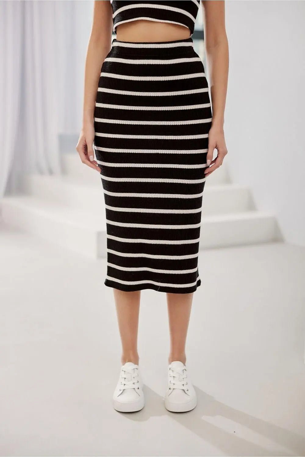 Roco Fashion livya knitted midi skirt