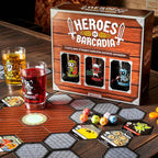 Rollacrit Heroes of Barcadia Board Game – Battle Monsters with The Liquid Life System