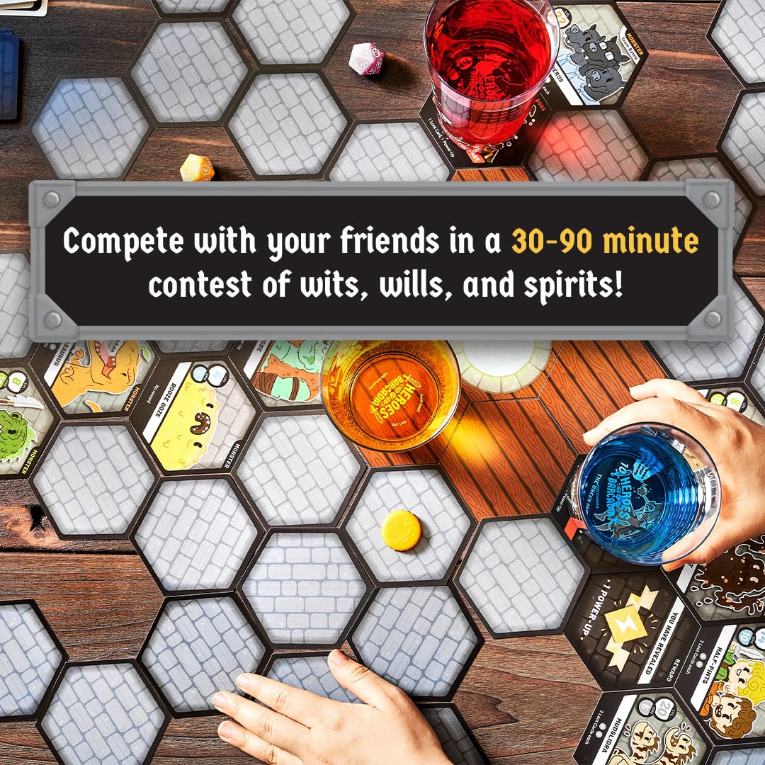 Rollacrit Heroes of Barcadia Board Game – Battle Monsters with The Liquid Life System