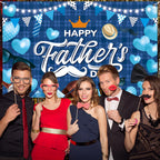 Rosulasi Happy Fathers Day Banner – Extra Large 70.9x45.3in Backdrop for Photos, Indoor & Outdoor