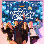 Rosulasi Happy Fathers Day Banner – Extra Large 70.9x45.3in Backdrop for Photos, Indoor & Outdoor