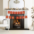 Rosulasi Chinese New Year Decorations 2026 | Red & Gold 16.4Ft Happy Lunar Banner & Bunting