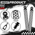 Rotatingpals 32 Pcs Checkered Bubble Wands – Black & White Race Car Party Favors