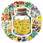 Rubang 50Pcs Cute Pokemon Stickers – Waterproof Vinyl Decals for Laptop, Water Bottle & More