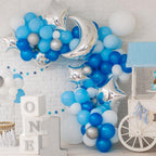 RUBFAC 129pcs Light Blue Balloons Kit – 18/12/10/5 Inch for Garlands