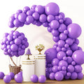 RUBFAC 129pcs Purple Balloons Set – Lavender Lilac Latex Balloons with Ribbon & Glue