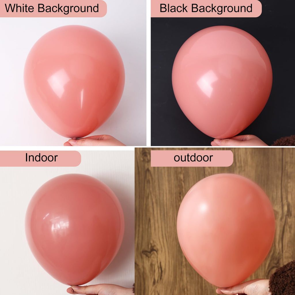 RUBFAC 129pcs Retro Pink Balloons Kit | 18in, 12in, 10in, 5in Balloon Garland Arch for Parties
