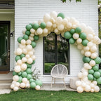 RUBFAC 129pcs Vintage Green Balloons Kit – 18/12/10/5 in Latex for Garland Arch