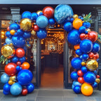RUBFAC 129pcs Dark Blue Balloons Set – Mixed Sizes for Garlands, Arches & Celebrations