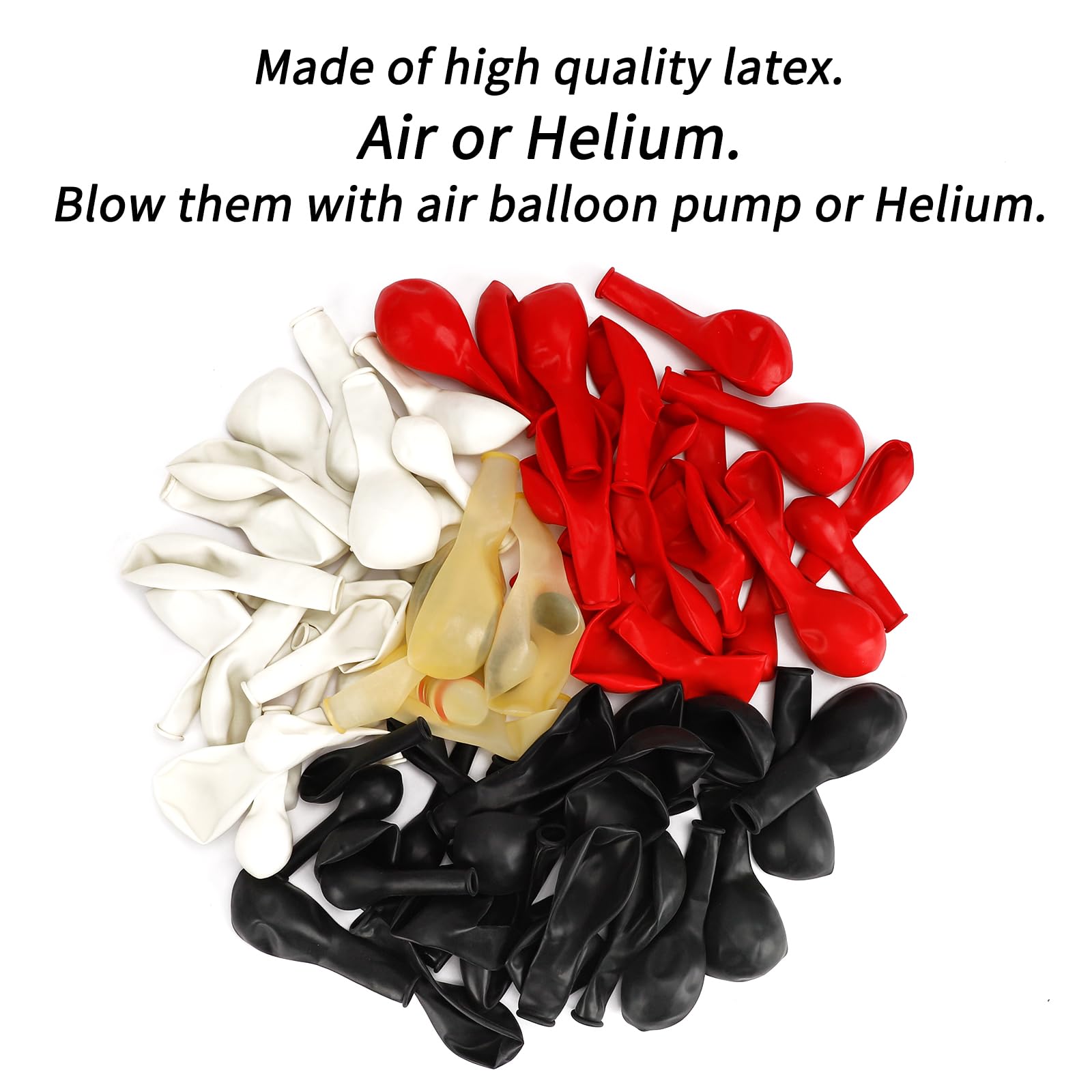RUBFAC 129pcs Red Black White Balloons Garland Arch Kit | Party Decor for Birthday, Graduation & More