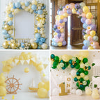 RUBFAC Pastel Yellow Balloons – 105pcs (5/10/12/18in) for Garland Arch & Party Decor