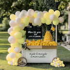 RUBFAC 129pcs Pastel Yellow Balloons Set - 18in, 12in, 10in & 5in for Party Decor