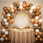 RUBFAC Brown Balloons Kit – 129 Latex Balloons (18/12/10/5) for Balloon Garland Arch, Baby Showers, Jungle Safari, Bear Theme