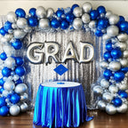 RUBFAC Silver Balloons Kit – 129pcs Metallic Balloons for Garland Arch (18/12/10/5in)