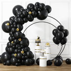 RUBFAC Black Balloons Set - 105pcs (18/12/10/5in) for Garland Arches and Party Decor
