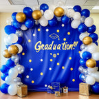 RUBFAC 129pcs Royal Blue Balloons Kit – 18, 12, 10 & 5in for Party Arches