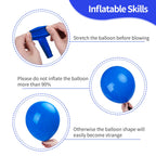 RUBFAC 129pcs Dark Blue Balloons Set – Mixed Sizes for Garlands, Arches & Celebrations