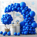 RUBFAC 129pcs Dark Blue Balloons Set – Mixed Sizes for Garlands, Arches & Celebrations
