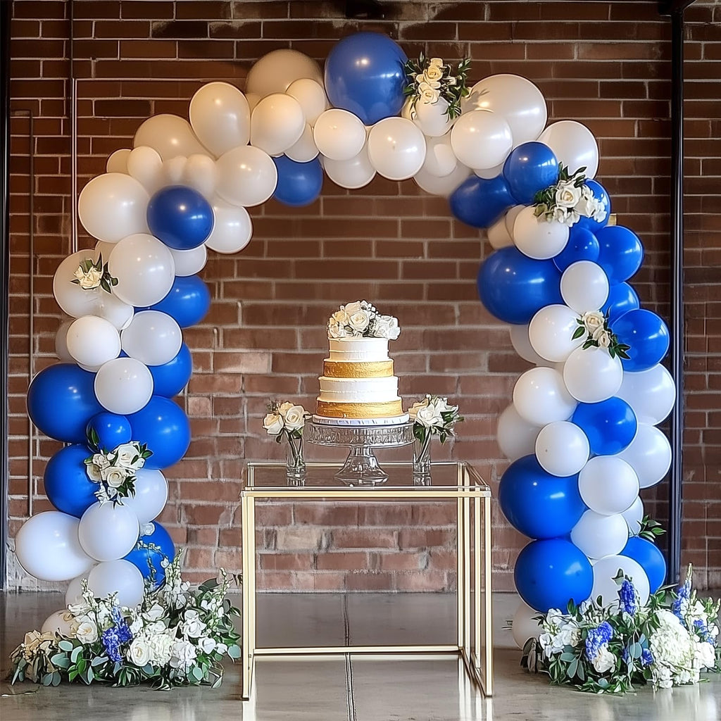 RUBFAC 129pcs Dark Blue Balloons Set – Mixed Sizes for Garlands, Arches & Celebrations