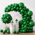 RUBFAC 129pcs Dark Green Latex Balloons — Emerald Arch Garland Kit (18/12/10/5in)