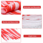 RUBFAC 170ft Red & White Striped Pennant Banner | 120 Flags, Reusable Carnival Decorations