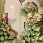 Rubfac Sage Green Balloons 129pcs – Balloon Garland Arch Kit (18/12/10/5in)