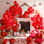 RUBFAC 129pcs Red Balloons Kit - Premium Latex Balloons for Garland Arches, Weddings & Parties