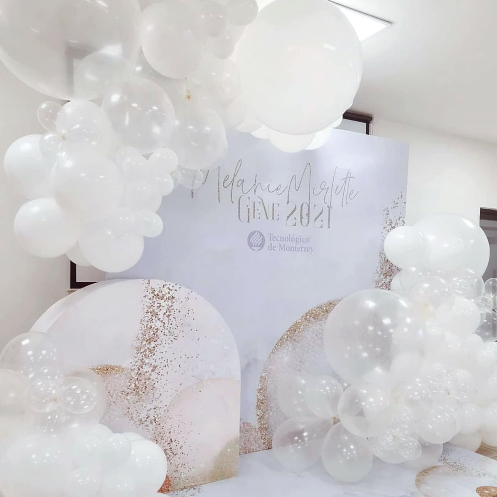 RUBFAC 129pcs Clear Balloons Kit — 18in/12in/10in/5in for Garland Arch