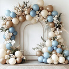 RUBFAC 129pcs Dusty Blue Balloons Kit – 18/12/10/5 in for Garlands
