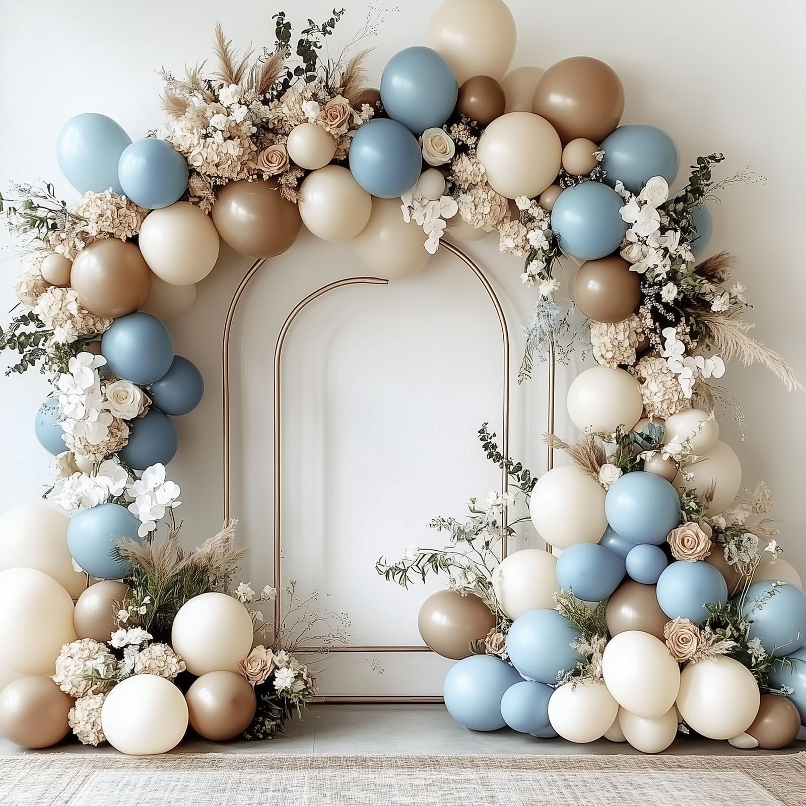 RUBFAC 129pcs Dusty Blue Balloons Kit – 18/12/10/5 in for Garlands
