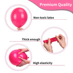 RUBFAC Hot Pink Balloons Set – 105pc Latex Party Kit (5/10/12/18 in) for Garland Arch | Weddings, Birthdays, Baby Showers