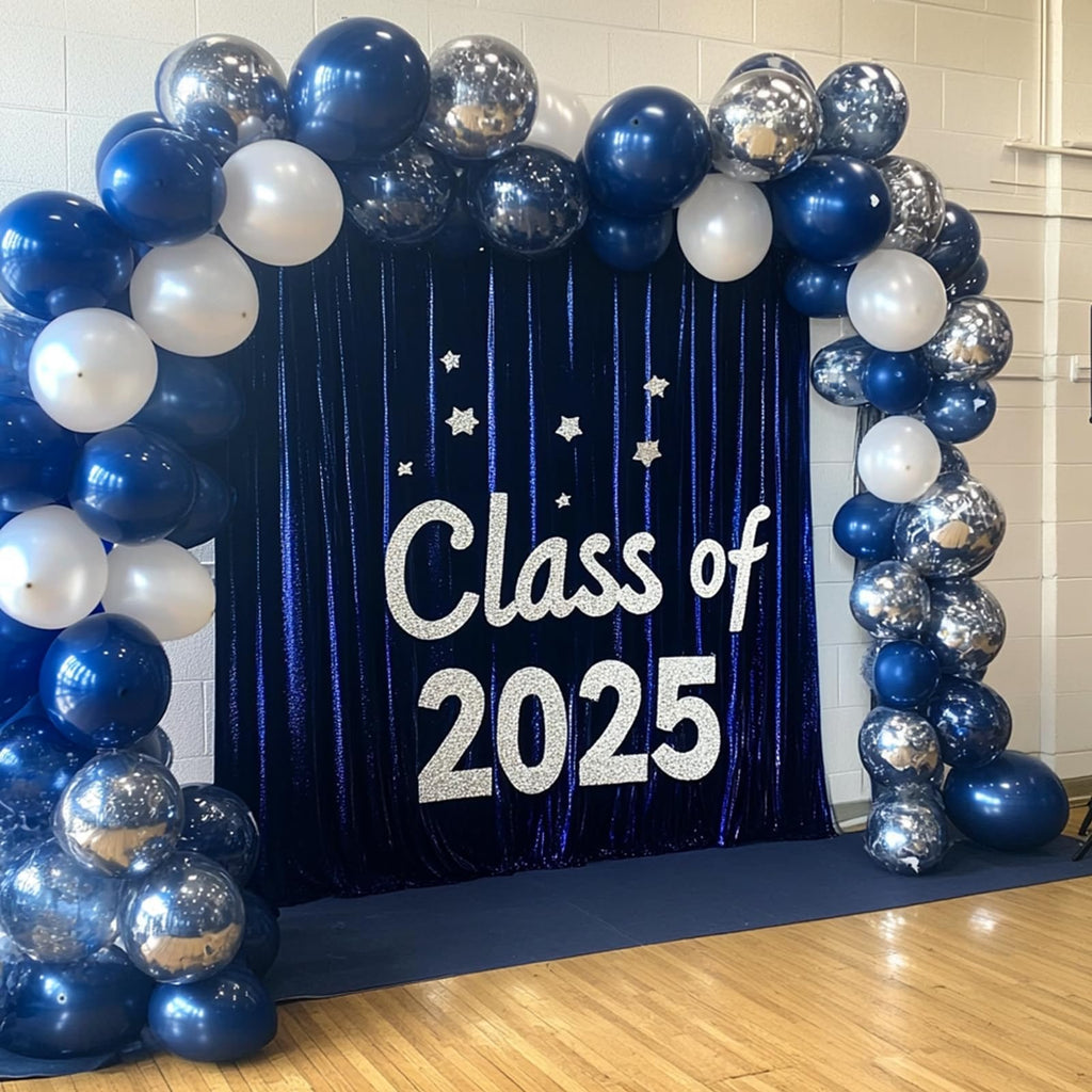 RUBFAC 129pc Navy Blue Balloons Kit | Latex Balloon Garland Arch for Birthday, Graduation, Weddings