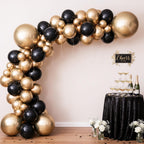 RUBFAC 154pcs Metallic Champagne Gold Balloon Arch Kit – 18/12/10/5 Inch Balloons