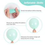 RUBFAC 129pcs Makani Blue Balloon Kit – 18-inch, 12-inch, 10-inch, 5-inch Pastel Balloons with Glue & Ribbon for Parties
