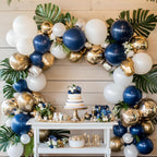 RUBFAC 129pc Navy Blue Balloons Kit | Latex Balloon Garland Arch for Birthday, Graduation, Weddings