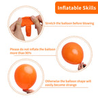 RUBFAC 129pcs Orange Balloons Kit — 18/12/10/5 In. Balloon Arch & Garland for Halloween & Fall Parties