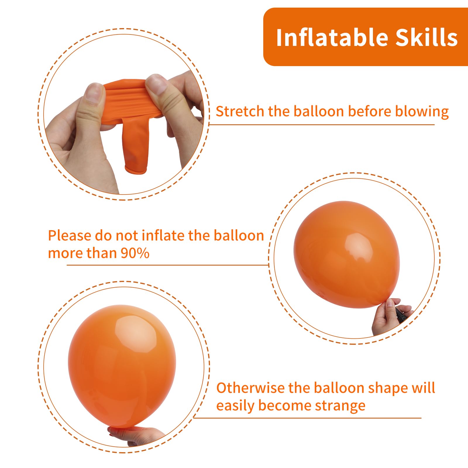 RUBFAC 129pcs Orange Balloons Kit — 18/12/10/5 In. Balloon Arch & Garland for Halloween & Fall Parties