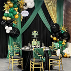 RUBFAC 129pcs Dark Green Latex Balloons — Emerald Arch Garland Kit (18/12/10/5in)