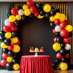 RUBFAC 129pcs Yellow Latex Balloons Kit – 18/12/10/5 Inch Garland Arch